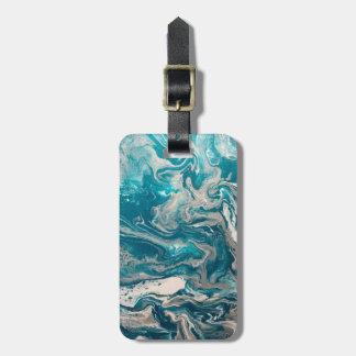 Tuurquoise Abstract Bagagelabel Persoonlijk