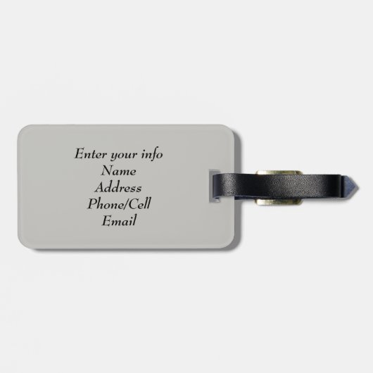 Tuurquoise Abstract Bagagelabel Persoonlijk (Achterkant horizontaal)