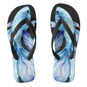 Tuurquoise Betta Vis Slippers Teenslippers