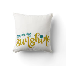 Tuurquoise en gele typografie Mijn zonneschijn