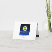 Tuurquoise Groen Bruin Bloem Vogels Bedanktkaart Bedankkaart (Achterkant)