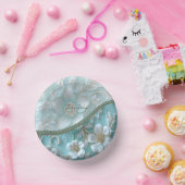 Tuurwit bloemige papieren kommen (Feest)