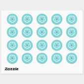 Tuurwit Parel Ster Trouw Bruidsfeest Ronde Sticker (Vel)