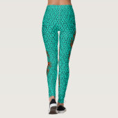 Tuurzwart abstract mandala patroon leggings (Achterkant)