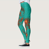 Tuurzwart abstract mandala patroon leggings (Links)