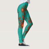 Tuurzwart abstract mandala patroon leggings (Rechts)