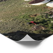 Tuva, Aldyn Bulak, yurts en bergen poster (Hoek)