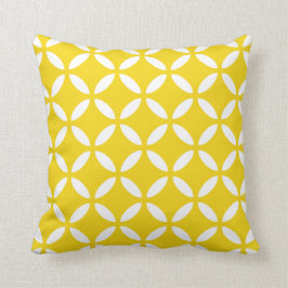 Tuva Pattern Lemon Yellow Geometric Pillow Kussen