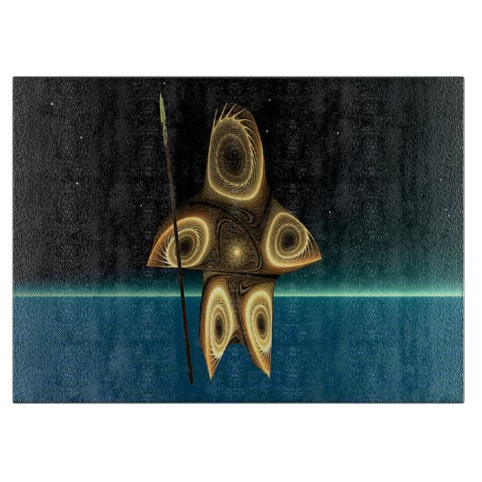 Tuvaaq - Fractal Inuit Hunter Snijplank (Voorkant)