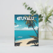 Tuvalu Beach Reizen Briefkaart (Staand voorkant)