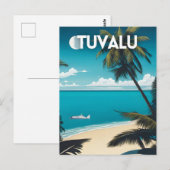 Tuvalu Beach Reizen Briefkaart (Voorkant / Achterkant)