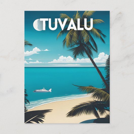 Tuvalu Beach Reizen Briefkaart (Voorkant)