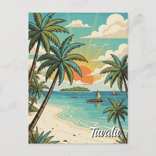 Tuvalu Briefkaart (Voorkant)