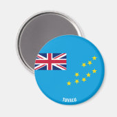 Tuvalu Flag Charming Patriotic Magneet (Voorkant / Achterkant)