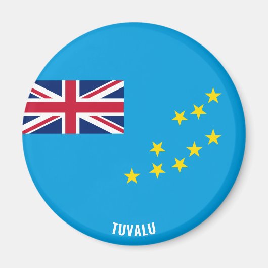Tuvalu Flag Charming Patriotic Magneet (Voorkant)