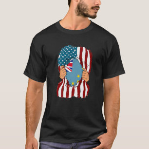 Tuvalu Flag Inside Me Home Pride Tuvaluan American T-shirt