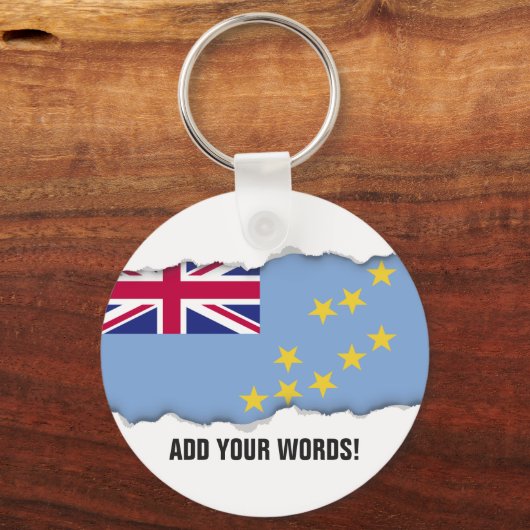 Tuvalu Flag Sleutelhanger (Voorkant)