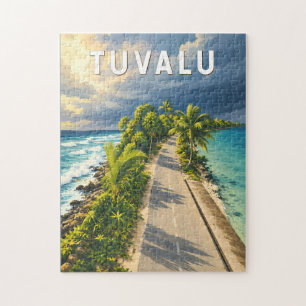 Tuvalu Illustratie Reis Kunst Vintage Legpuzzel