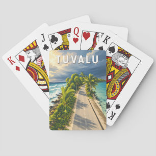 Tuvalu Illustratie Reis Kunst Vintage Pokerkaarten