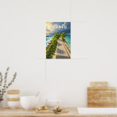 Tuvalu Illustratie Reis Kunst Vintage Poster (Keuken)