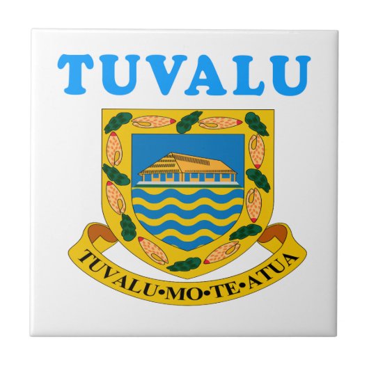 Tuvalu-munt van Design Tegeltje (Voorkant)