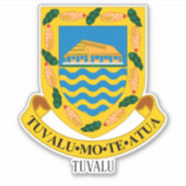 Tuvalu - nationaal wapenschild sticker (Voorkant)