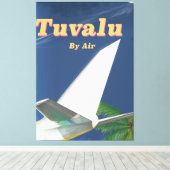 Tuvalu Reisposter in vintage stijl Canvas Afdruk (Insitu (Houten vloer))