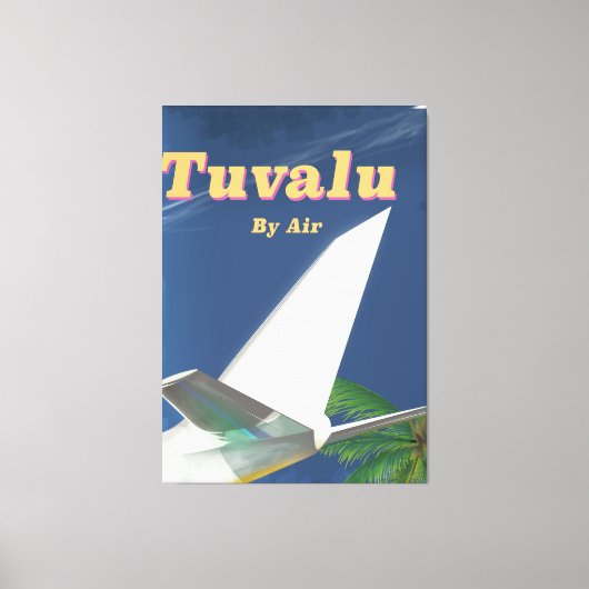 Tuvalu Reisposter in vintage stijl Canvas Afdruk (Voorkant)