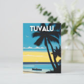 Tuvalu Travel Poster Briefkaart (Staand voorkant)