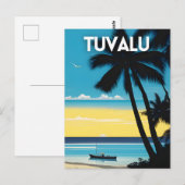 Tuvalu Travel Poster Briefkaart (Voorkant / Achterkant)
