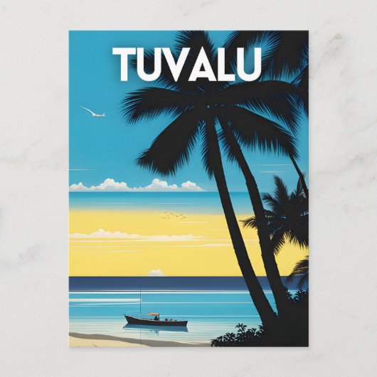 Tuvalu Travel Poster Briefkaart (Voorkant)