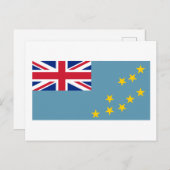 Tuvalu (Tuvaluan) Briefkaart van de vlag (Voorkant / Achterkant)