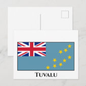 Tuvalu (Tuvaluan)-vlag Briefkaart (Voorkant / Achterkant)