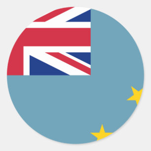 Tuvalu (Tuvaluan)-vlag Ronde Sticker