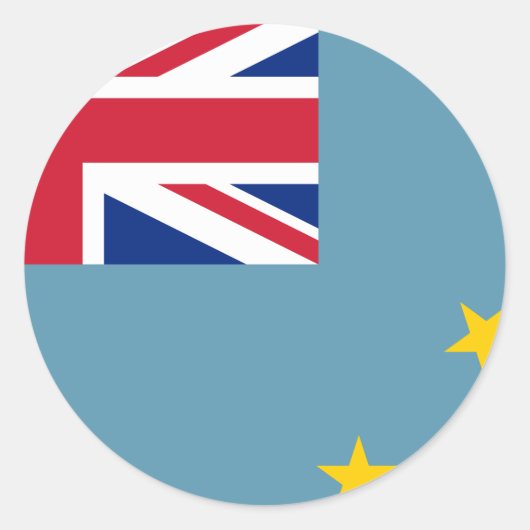 Tuvalu (Tuvaluan)-vlag Ronde Sticker (Voorkant)