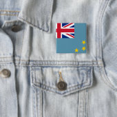 Tuvalu (Tuvaluan)-vlag Vierkante Button 5,1 Cm (In situ)