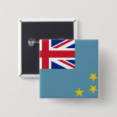 Tuvalu (Tuvaluan)-vlag Vierkante Button 5,1 Cm (Voorkant /achterkant)