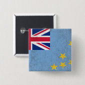Tuvalu Vierkante Button 5,1 Cm (Voorkant /achterkant)