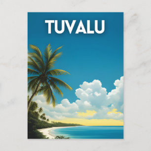 Tuvalu Vintage Travel Poster Briefkaart