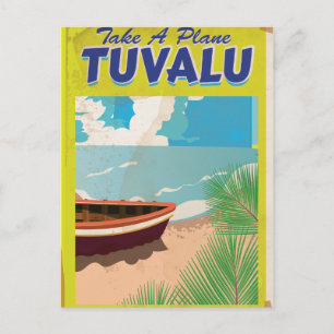 Tuvalu Vintage Travel Poster Briefkaart