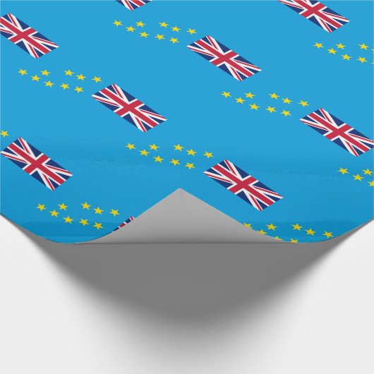 Tuvalu vlag cadeaupapier (Hoek)