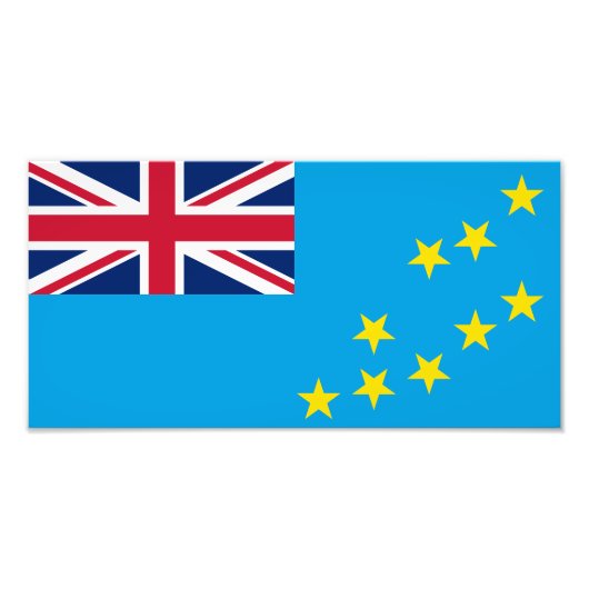 Tuvalu vlag foto afdruk (Voorkant)