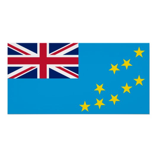 Tuvalu vlag perfect poster (Voorkant)
