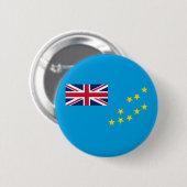 Tuvalu vlag ronde button 5,7 cm (Voorkant /achterkant)
