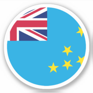 Tuvalu Vlag Ronde Sticker