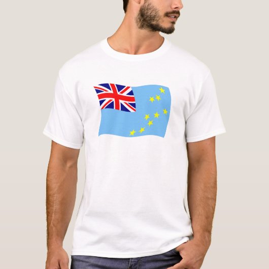 Tuvalu Vlag T-shirt (Voorkant)