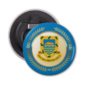 Tuvalu-wapenschild Button Flesopener (Voorkant)