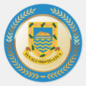 Tuvalu-wapenschild Ronde Sticker (Voorkant)