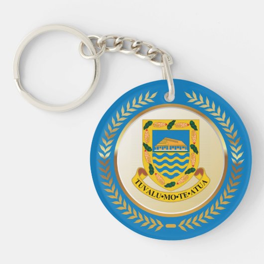 Tuvalu-wapenschild Sleutelhanger (Voorkant)