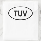 Tuvalu "YUV" Ovale Sticker (Tas)
